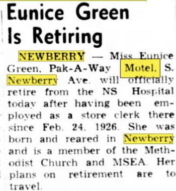 Park-A-Way Motel - Nov 1963 Article (newer photo)